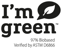 I'm green 97% Biobased Verified by ASTM D6866