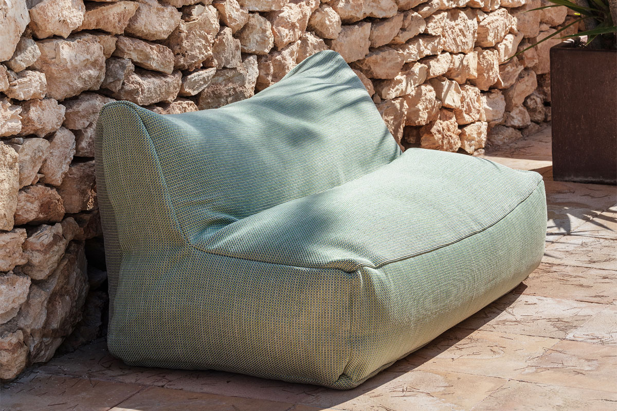 Dotty Cloud Loveseat lime Impression