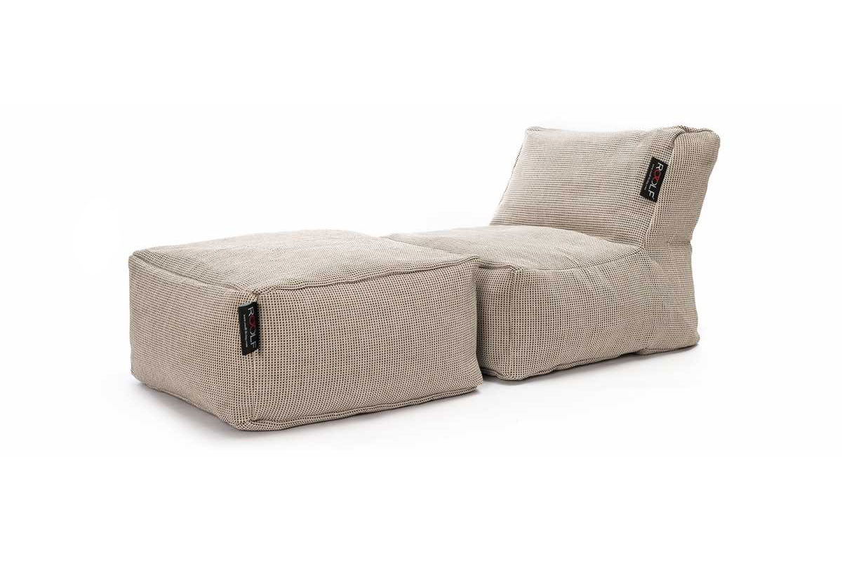 Dotty Cloud Sessel M und Sitzpouf beige