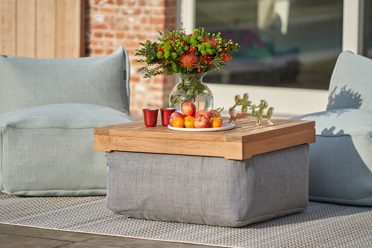 Dotty Teak Tischplatte ROT4 natur Impression Dotty Teak Tischplatte ROT4 natur Impression